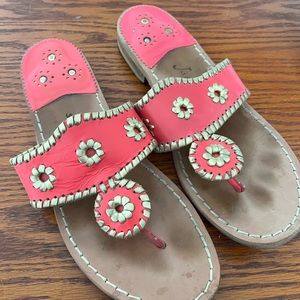 Jack Rogers Pink and Gold Sandal